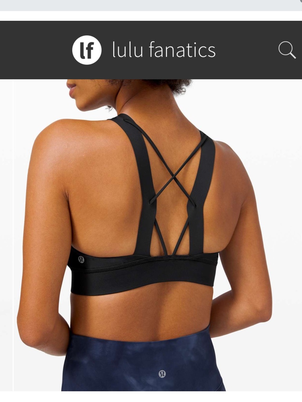 NWT Lululemon Strong at Heart Sports Bra Medium Support 8 C/D Cup Black